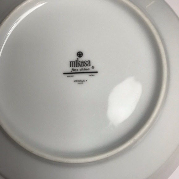 Art Deco Fine China Mikasa Kinsley Serving Deep Bowl 8.5” Green And Gold - Picture 7 of 8